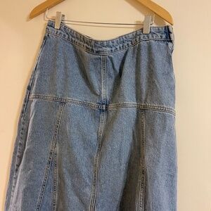 MANGO denim maxi skirt